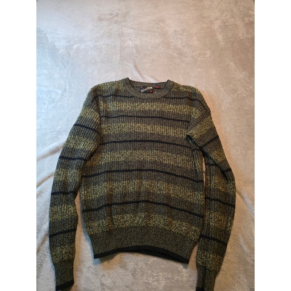 Silver Stone Sweater Womens Size XL Olive Green Crewneck Acrylic Knit